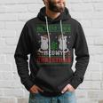Christmas Cat Meowy Christmas Cat Christmas Sweater V2 Men Hoodie Graphic Print Hooded Sweatshirt Gifts for Him