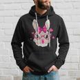 Cute Bunny Face Tie Bandana Heart Glasses Bubblegum Easter Hoodie Gifts for Him