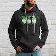 Cute Gnomes Holding Shamrock Leopard Plaid St Patricks Day Hoodie Gifts for Him