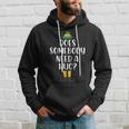 Does Somebody Need A Hug Christmas Elf Buddy Men Hoodie Graphic Print Hooded Sweatshirt Gifts for Him