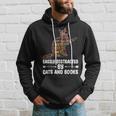 Easily Distracted By Cats And Books Funny Cat Lover Hoodie Gifts for Him