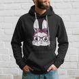 Easter Day Cute Bunny Rabbit Face With Leopard Pink Glasses Hoodie Gifts for Him