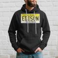 Edison New Jersey Nj License Plate Home Town Graphic Hoodie Gifts for Him