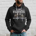 Ferret Quote I Like Ferrets And Maybe 3 People Ferret Hoodie Gifts for Him