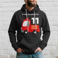 Fire Fighter Truck 11 Year Old Birthday | 11Th Bday Hoodie Gifts for Him
