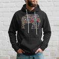 Flags Of The Countries Of The World International Elephant Hoodie Gifts for Him