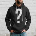 Fragezeichen Buchstaben-Zahlensymbol Alphabet Initiale Hoodie Geschenke für Ihn