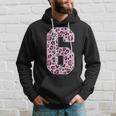 Funny 6 Years Old Gift Retro 6Th Birthday Leopard Print Hoodie Gifts for Him