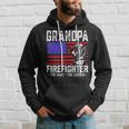 Grandpa Firefighter The Man The Legend American Flag Hoodie Gifts for Him