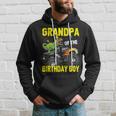 Grandpa Of The Birthday Boy DinosaursRex Monster Truck Hoodie Gifts for Him