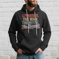 Grandpa The Man The Myth The Legend Navy Blue Fathers Day Gift For Mens Hoodie Gifts for Him