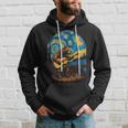 Grizzly Bear Blues Guitar-Player Starry-Night Music Hoodie Gifts for Him