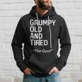 Grump Old And Tired Goat Funny Middle Aged Men Hoodie Gifts for Him