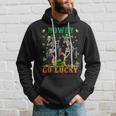 Howdy Go Lucky Shamrock Dancing Skeleton Patricks Day 2023 Hoodie Gifts for Him
