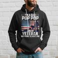 I Am A Dad Pop Pop And A Veteran Nothing Scares Me Usa Flag Hoodie Gifts for Him
