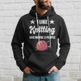 I Like Knitting And Maybe 3 People Knitter Gift Knitting Hoodie Gifts for Him