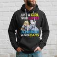Just A Girl Who Loves Anime And Cats Anime Hoodie Gifts for Him