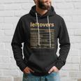 Leftovers Nutrition Facts Funny Thanksgiving Christmas Food Hoodie Gifts for Him