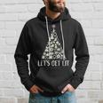 Lets Get Lit Weihnachtsbaum Geschenke Lebkuchen Schneemann Hoodie Geschenke für Ihn