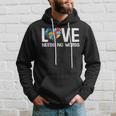 Love Needs No Words Autism Puzzle Heart Wear Your Blue April Hoodie Gifts for Him