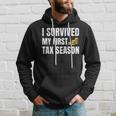 Mens Funny Tax Season I Survived My First Tax Season Humor Hoodie Gifts for Him