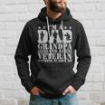 Mens Im A Dad Grandpa And A Veteran Nothing Scares Me Father Day Hoodie Gifts for Him