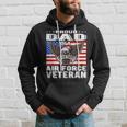 Mens Proud Dad Of Us Air Force Veteran Patriotic Military Father Men Hoodie Graphic Print Hooded Sweatshirt Gifts for Him