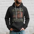Mens Proud Im Stepdad And A Veteran Nothing Scares Me Stepfather Hoodie Gifts for Him