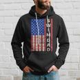 Mens Swim Dad American Flag Swimmer Fathers Day Gift Hoodie Gifts for Him