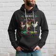 Merry Christmas Chicken Funny Christmas Lights Ugly Sweater Men Hoodie Graphic Print Hooded Sweatshirt Gifts for Him