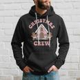 Merry Christmas Crew Gingerbread House Xmas Vibes Men Hoodie Graphic Print Hooded Sweatshirt Gifts for Him