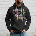Merry Teacher Bright Students Cute Christmas Teacher Xmas Men Hoodie Graphic Print Hooded Sweatshirt Gifts for Him