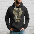 Never Underestimate The Power Of Captain Personalized Last Name Hoodie Gifts for Him