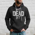 Not Dead Yet Undead Veteran Zombie Gift Men Hoodie Graphic Print Hooded Sweatshirt Gifts for Him