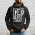 On Friday We Wear Red Friday Military Support Troops Us Flag Hoodie Gifts for Him