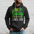 One Lucky Lunch Lady St Patricks Day Irish Shamrock Hoodie Gifts for Him