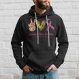 Peace Love Cure Breast Cancer Awareness Hoodie Gifts for Him