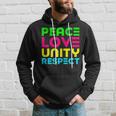 Peace Love Unity Respect - Plur Edm Rave Festival Raver Hoodie Gifts for Him