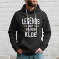 Personalisiertes Hoodie Legenden heißen Kloe, Schwarz, Einzigartiges Design Geschenke für Ihn