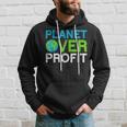 Planet Over Profit Climate Change Ns Funny Earth Day Hoodie Gifts for Him