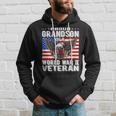 Proud Grandson Of A World War 2 Veteran - Patriotic Ww2 Gift Men Hoodie Graphic Print Hooded Sweatshirt Gifts for Him