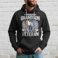 Proud Grandson Of Korean War Veteran Dog Tag Military Family Men Hoodie Graphic Print Hooded Sweatshirt Gifts for Him