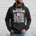 Proud Mom Of A Us Veteran - Dog Tags Military Mother Gift Men Hoodie Graphic Print Hooded Sweatshirt Gifts for Him