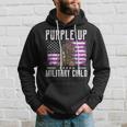 Purple Up Military Child Boots Us Flag April Month Military Hoodie Gifts for Him