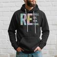 Recycle Reuse Renew Rethink Tie Dye Environmental Activism Hoodie Gifts for Him