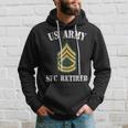 Retired Army Sergeant First Class Military Veteran Men Hoodie Graphic Print Hooded Sweatshirt Gifts for Him