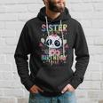 Sister Of The Birthday Girl Panda Bear Floral Pandastic Bday Hoodie Gifts for Him
