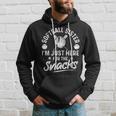 Softball Sister Im Just Here For The Snacks Retro Softball Hoodie Gifts for Him