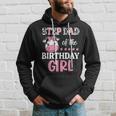 Step Dad Of The Birthday Girl Farming Barnyard Birthday Cow Hoodie Gifts for Him