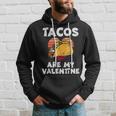 Tacos Are My Valentine Funny Valentines Day Mexican Food Men Hoodie Graphic Print Hooded Sweatshirt Gifts for Him